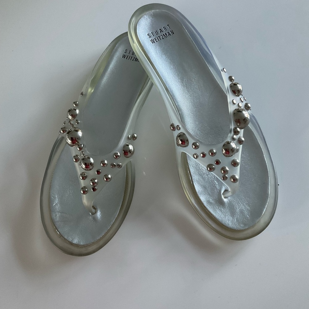 Stuart Weitzman Rubber Flip Flops
